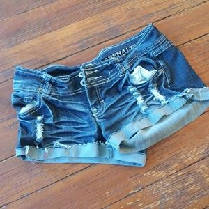 Blue Asphalt jean shorts